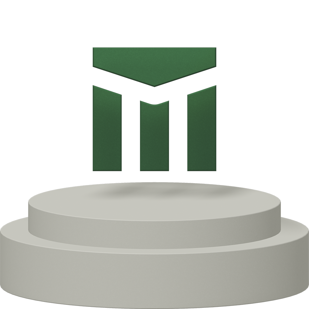 Modern Treasury logo on a pedestal